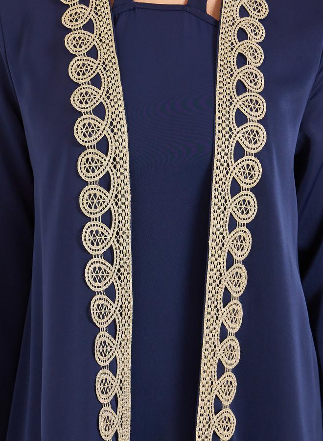 أميرة عباية مزينة مع فستان داخلي - Image 4